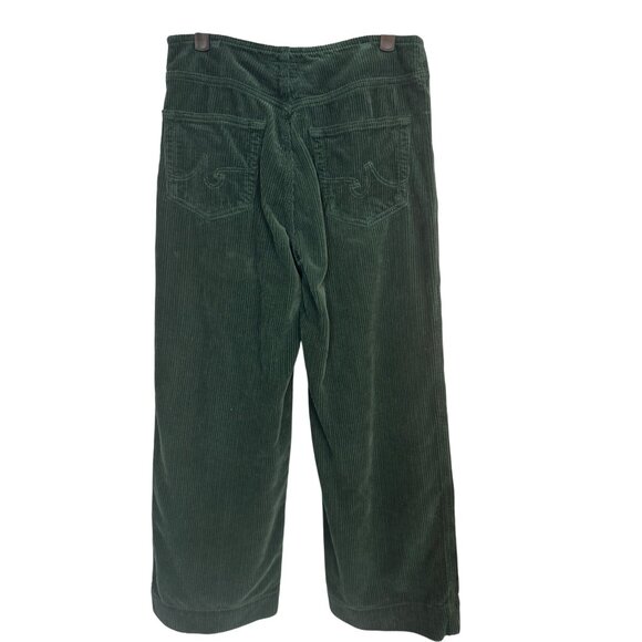 2/$30 Adriano Goldschmied 26 Dark Green High Waisted Wide Leg Corduroy Pants - Picture 10 of 15